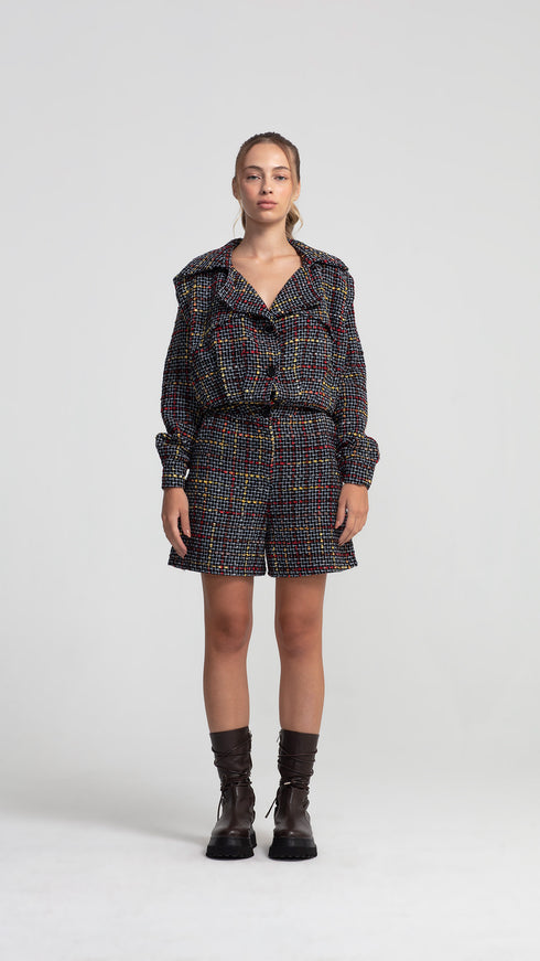 Tweed Bomber Jacket